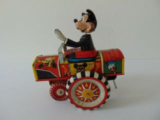Line Mar Tin Litho Wind Up Mickey Mouse Dipsy Car
