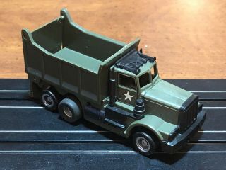 Tyco US1 Trucking Peterbilt Army Dump Truck HO Slot Car 4