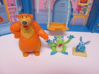 Vintage Bear In The Big Blue House Folding Playset w Figures Treelo Tutter Moon 7