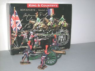 King & Country Napoleonic French Guard Horse Artillery Cannon And 3 Crew Boxed