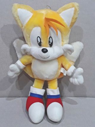 Tails Sonic The Hedgehog Sega 1998 Fuzzy Ufo Prize 13 " Plush Doll Japan