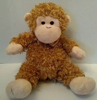 Dan Dee Gold Plush Monkey Curly Silky Hair Fur Floppy 14 " Stuffed Soft Toy
