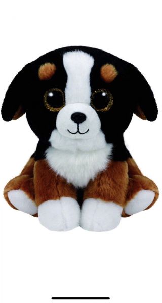 Ty Beanie Boos Roscoe - Black/brown/white Dog Large Plush 16 "