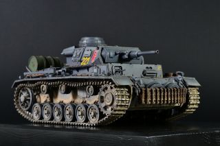 PRO - BUILT 1/35 Tauch Panzer III Ausf.  H German tank finished model 3