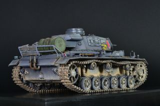 PRO - BUILT 1/35 Tauch Panzer III Ausf.  H German tank finished model 5