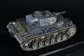 PRO - BUILT 1/35 Tauch Panzer III Ausf.  H German tank finished model 7