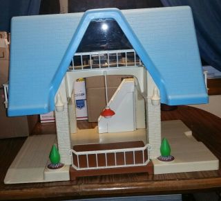 Vintage Little Tikes Place Dollhouse Blue Roof Large Family Play House