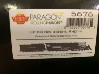 Broadway Limited BLI Union Pacific Big Boy 4014 Paragon 3 with smoke C9 2