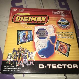 2002 Bandai Digimon Digivice D - Scanner/d - Tector White/blue English Ver.  1 Anime