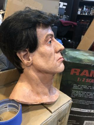 Rocky Balboa Sylvester Stallone Head Bust Statue Figure Custom Paint $199 L@@k