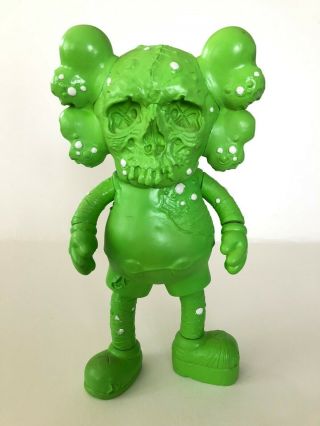 Kaws X Pushead Custom Green Companion Bootleg Designer Vinyl Toy Medicom Art Usa