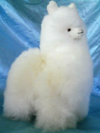 Plush stuffed Peruvian Alpaca fur soft Llama 10 