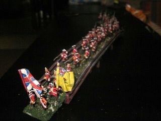 44 Painted 1/72 7yw - French & Indian War British Infantry & Foot Bridge