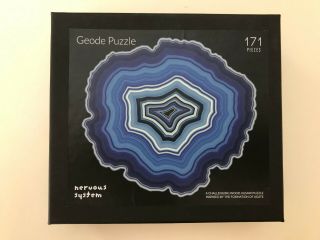 Wooden Jigsaw Puzzle One - Of - A - Kind Geode Design Laser Cut Inspired By Agate