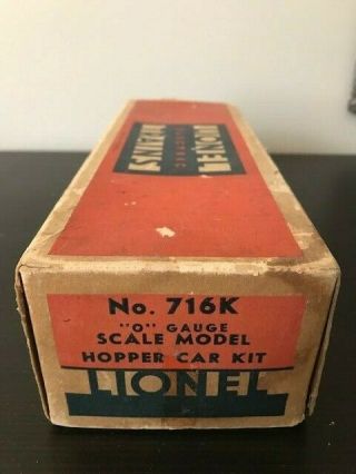 Lionel Train No.  716k " O " Gauge Scale Model Hopper Car Kit