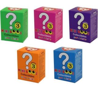 Set Of 5 Ty Beanie Boos Mini Boo (series 3) Collectible Figurines Blind Boxes