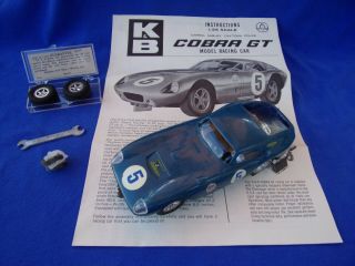 K&b Aurora Blue Shelby Daytona Coupe Cobra Gt Model Racing 1/25 Scale Slot Car