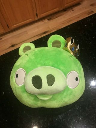 Angry Birds Green Pig W Crown Plush Large 12 " Stuffed Animal Sound