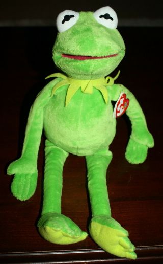 Nwt Ty Kermit 16 " Plush Beanie Buddy 2013 The Muppets Beanies Disney