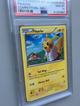 PSA 10 Gem 2015 Pokemon Art Academy Pikachu Competition Card - Meli 3