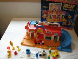 Vintage Little People Main Street Fisher Price 100 Complete Usa 1986