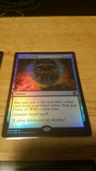 4 MTG Force of Will Eternal Masters NM - Foil 2