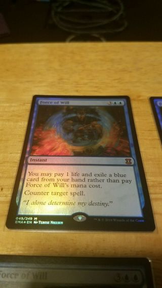 4 MTG Force of Will Eternal Masters NM - Foil 3