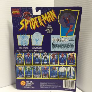 1994 Toy Biz Spider - Man Animated Series Web Parachute Action Marvel Vintage 5