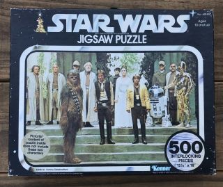 Star Wars 1977/78 Vintage Kenner 500 Piece Jigsaw Puzzle.  (all There) 15 1/2”x18”