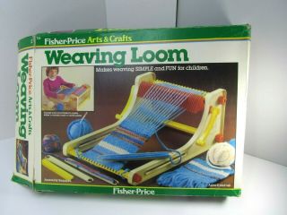 Vintage Fisher - Price Arts & Crafts Weaving Loom Complete Yarn Kids Children 