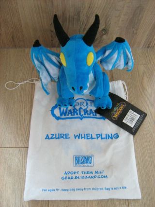 " Collectable " - World Of Warcraft - Azure Whelpling Dragon Plush Toy - 2015