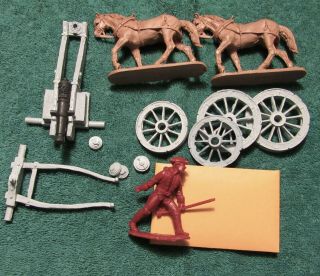Barzso Braddock ' s Defeat Playset 6 lb cannon,  limber and driver w/bag 4