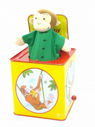Schylling Classic Curious George Musical Jack In The Box Toy Good