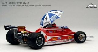 Exoto Gilles Villeneuve 1979 Ferrari 312t Umbrella Usgp East Gpc97075 1:18 Nib,