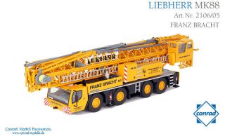 Conrad 2106 - 05 Liebherr Mk88 Construction Crane - Franz Bracht 1/50 Mib