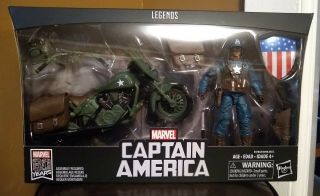Marvel Legends 80th Anniversary Captain America With Motorcycle