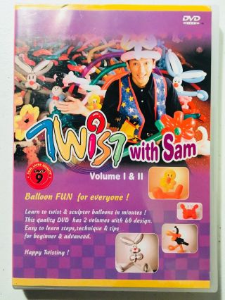 Twist With Sam Dvd - Vol 1 & 2 (dvd) Balloon Sculpture Twisting Instructional