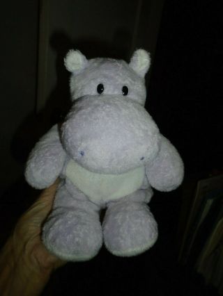 Ty Pluffies Purple Hippo Bead Eyes 2007 Stuffed Animal Wades Rare Color