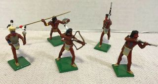 Ron Wall Miniatures Civil War Sioux Indian Warriors Set Of 5 - Toy Soldier