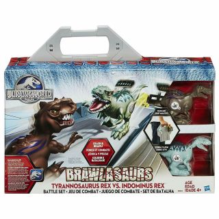 Jurassic World Brawlasaurs Battle Set T - Rex Vs Indominus Park Hasbro