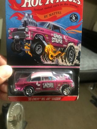 Hot Wheels Rlc Candy Striper ‘55 Chevy Bel Air Gasser 3805/4000 In Protecto -