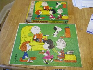 Vintage Milton Bradley Peanuts Puzzle 500 Piece 4383 - 1