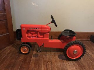 Scale Models Diecast Allis Chalmers Wd - 45 Orange Pedal Tractor W/clicker Shift