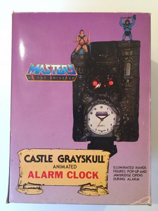 1985 He - Man Masters Of The Universe Castle Grayskull Alarm Clock Great