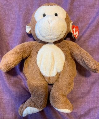 Ty Pluffies Dangles - The Brown Monkey (with Plastic Eyes)