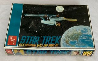 Amt Star Trek Uss Enterprise 1966 Lighted Early Issue Nbc Tv