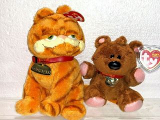 Set Of 2 Ty Beanie Babies - Garfield & Pooky