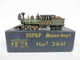 Dsp&p 2 - 6 - 6t Masons Bogie United Pacific Fast Mail Hon3 Narrow Gauge Brass