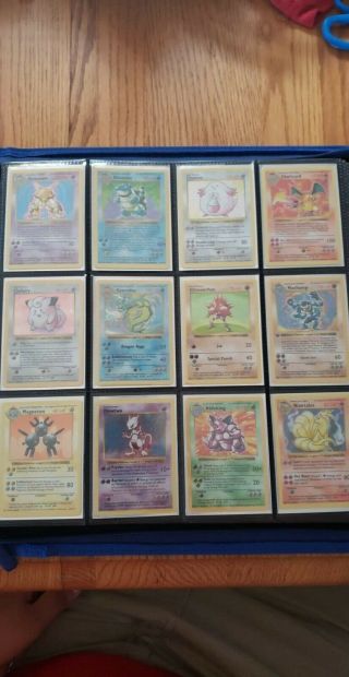 Rare Pokemon Complete Shadowless Base Set 103/102 Red And Yellow Cheeks Pikachus