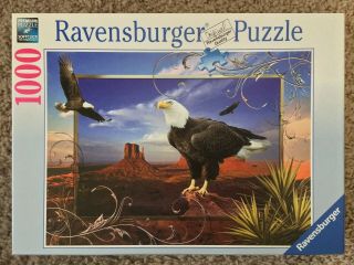 Ravensburger 1000 Piece Jigsaw Puzzle – Majestic Eagle,  Rare Out Of Print Puzzle